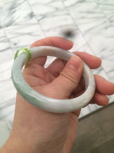 Load image into Gallery viewer, 56.6mm type A 100% Natural white/light green/yellow jadeite jade bangle AC18