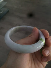 Load image into Gallery viewer, 57mm certified 100% natural Type A white/ very light purple/green jadeite jade bangle W60-5929