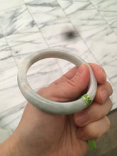 Load image into Gallery viewer, 56.6mm type A 100% Natural white/light green/yellow jadeite jade bangle AC18