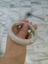 Load image into Gallery viewer, 57mm certified 100% natural Type A white/ very light purple/green jadeite jade bangle W60-5929