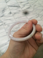 Load image into Gallery viewer, 54.5mm Certified Type A 100% Natural green/light purple round cut Jadeite Jade bangle Q63-5250