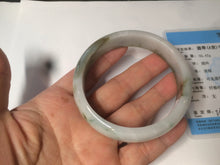 Load image into Gallery viewer, 57.6mm certified type A 100% Natural brown/balck/white jadeite jade bangle C72-4152