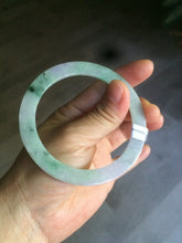 Load image into Gallery viewer, 57mm certified 100% natural Type A sunny green/purple slim flat style jadeite jade bangle AC68-4575
