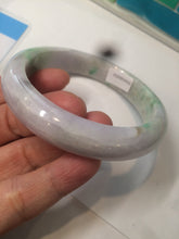 Load image into Gallery viewer, 58mm Certified Type A 100% Natural sunny green/purple Jadeite Jade bangle N84-0624