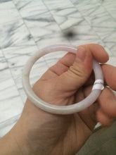 Load image into Gallery viewer, 54.5mm Certified Type A 100% Natural green/light purple round cut Jadeite Jade bangle Q63-5250