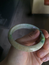 Load image into Gallery viewer, 57.5mm Certified Type A 100% Natural sunny green/yellow Jadeite Jade bangle W61-5522