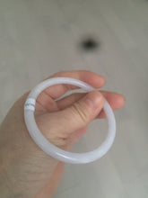 Load image into Gallery viewer, 56.5mm Certified type A 100% Natural purple/white round cut slim Jadeite Jade bangle AE2-5249