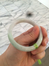 Load image into Gallery viewer, 54.6mm certified type A 100% Natural green/white Jadeite Jade bangle U61-4938