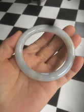 Load image into Gallery viewer, 54.2mm Certified 100% natural Type A light purple/white round cut jadeite jade bangle D49-9551