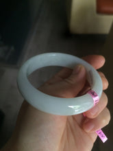 Load image into Gallery viewer, 55.9mm Certified Type A 100% Natural white Jadeite Jade bangle W63-6216