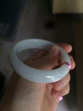 Load image into Gallery viewer, 55.9mm Certified Type A 100% Natural white Jadeite Jade bangle W63-6216