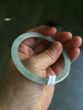 Load image into Gallery viewer, 57.5mm Certified Type A 100% Natural icy light green super thin style Jadeite bangle L137-8304
