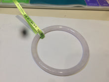 Load image into Gallery viewer, 56.5mm Certified type A 100% Natural purple/white round cut slim Jadeite Jade bangle AE2-5249