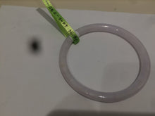 Load image into Gallery viewer, 56.5mm Certified type A 100% Natural purple/white round cut slim Jadeite Jade bangle AE2-5249