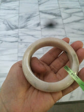 Load image into Gallery viewer, Certified 100% natural 55.8mm beige/green/pink chubby jadeite jade bangle W64-0462