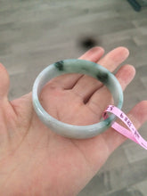 Load image into Gallery viewer, Certified 52.2mm 100% natural Type A green/white jadeite jade bangle W16-3889