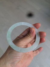 Load image into Gallery viewer, 56.5mm 100% natural Type A icy watery light green slim flat style jadeite jade bangle AC69 (Add on item, not sale individually.)