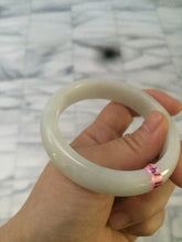 Load image into Gallery viewer, 55.9mm Certified Type A 100% Natural white Jadeite Jade bangle W63-6216