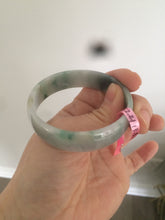 Load image into Gallery viewer, Certified 52.2mm 100% natural Type A green/white jadeite jade bangle W16-3889
