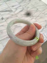 Load image into Gallery viewer, 53mm Certified Type A 100% Natural light green/purple Jadeite jade bangleZ90-2746
