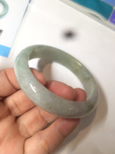 Load image into Gallery viewer, 54.9mm certified type A 100% Natural light green/brown jadeite jade bangle C80-4215