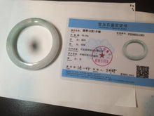 Load image into Gallery viewer, 57.5mm Certified Type A 100% Natural icy green/white Jadeite Jade bangle AT20-1351