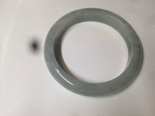Load image into Gallery viewer, 55.5 mm Certified type A 100% Natural icy watery light green/gray Jadeite bangle J99-4214