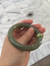 Load image into Gallery viewer, 51.3mm Certified 100% Natural oily dark green nephrite Jade bangle N80-6570