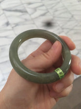 Load image into Gallery viewer, 51.3mm Certified 100% Natural oily dark green nephrite Jade bangle N80-6570