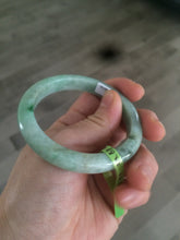Load image into Gallery viewer, 53.6mm Certified Type A 100% Natural sunny apple green Jadeite Jade bangle AE5-2745