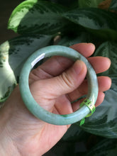 Load image into Gallery viewer, 53.6mm Certified Type A 100% Natural sunny apple green Jadeite Jade bangle AE5-2745