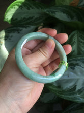 Load image into Gallery viewer, 53.6mm Certified Type A 100% Natural sunny apple green Jadeite Jade bangle AE5-2745