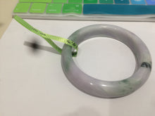 Load image into Gallery viewer, 57.4mm certified Type A 100% Natural green/purple Jadeite Jade bangle AE6-6198