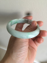Load image into Gallery viewer, 56.6mm Certified Type A 100% Natural sunny green Jadeite Jade bangle U97-0543