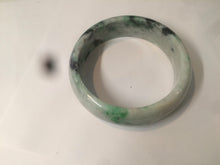 Load image into Gallery viewer, 58mm Certified Type A 100% Natural light sunny green/dark green Jadeite Jade bangle J102-4120