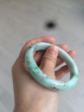 Load image into Gallery viewer, 56.6mm Certified Type A 100% Natural sunny green Jadeite Jade bangle U97-0543