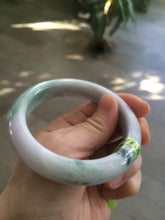 Load image into Gallery viewer, 57.4mm certified Type A 100% Natural green/purple Jadeite Jade bangle AE6-6198