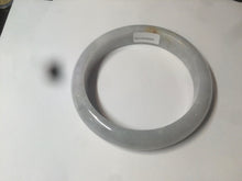 Load image into Gallery viewer, 58.3mm certified Type A 100% Natural green/white/super light purple Jadeite bangle AF70-9555