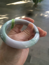 Load image into Gallery viewer, 57.4mm certified Type A 100% Natural green/purple Jadeite Jade bangle AE6-6198