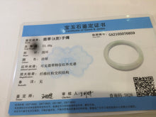 Load image into Gallery viewer, 56mm certified type A 100% Natural white/light green jadeite jade bangle AC10-6859