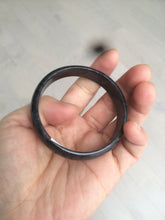 Load image into Gallery viewer, 52.8mm Certified Type A 100% Natural black (Wuji)Jadeite Jade bangle group D94
