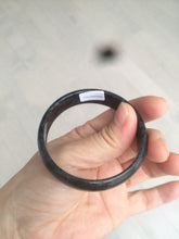 Load image into Gallery viewer, 52.8mm Certified Type A 100% Natural black (Wuji)Jadeite Jade bangle group D94