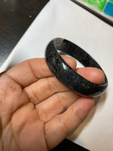 Load image into Gallery viewer, 52.8mm Certified Type A 100% Natural black (Wuji)Jadeite Jade bangle group D94