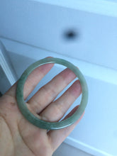 Load image into Gallery viewer, 58.5mm Type A 100% Natural icy light green super thin style Jadeite bangle L138