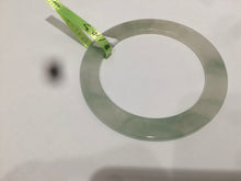 Load image into Gallery viewer, 55.2mm certified Type A 100% Natural icy light green thin Jadeite bangle AC16-0430