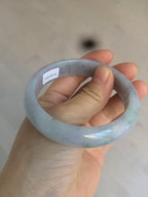 Load image into Gallery viewer, 57.4mm certified Type A 100% Natural light green/purple/gray Jadeite Jade bangle AM39-0734