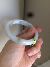 Load image into Gallery viewer, 56mm certified type A 100% Natural light green/white/brown Jadeite Jade bangle R89-0275
