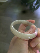 Load image into Gallery viewer, 53mm Certified Type A 100% Natural icy watery yellow/light green Jadeite Jade bangle U3-5619