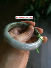 Load image into Gallery viewer, 57.2-57.4mm certified Type A 100% Natural dark green/brown/white Jadeite Jade bangle group7 AC20