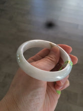 Load image into Gallery viewer, 56mm certified type A 100% Natural light green/white/brown Jadeite Jade bangle R89-0275